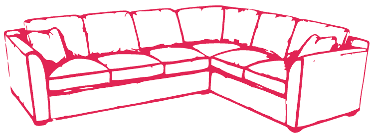 Penkių vietų kampinė sofa